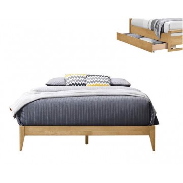 Soild Wooden Bed Wooden Bed WB1152 (Queen/King) - Available in 2 Colors